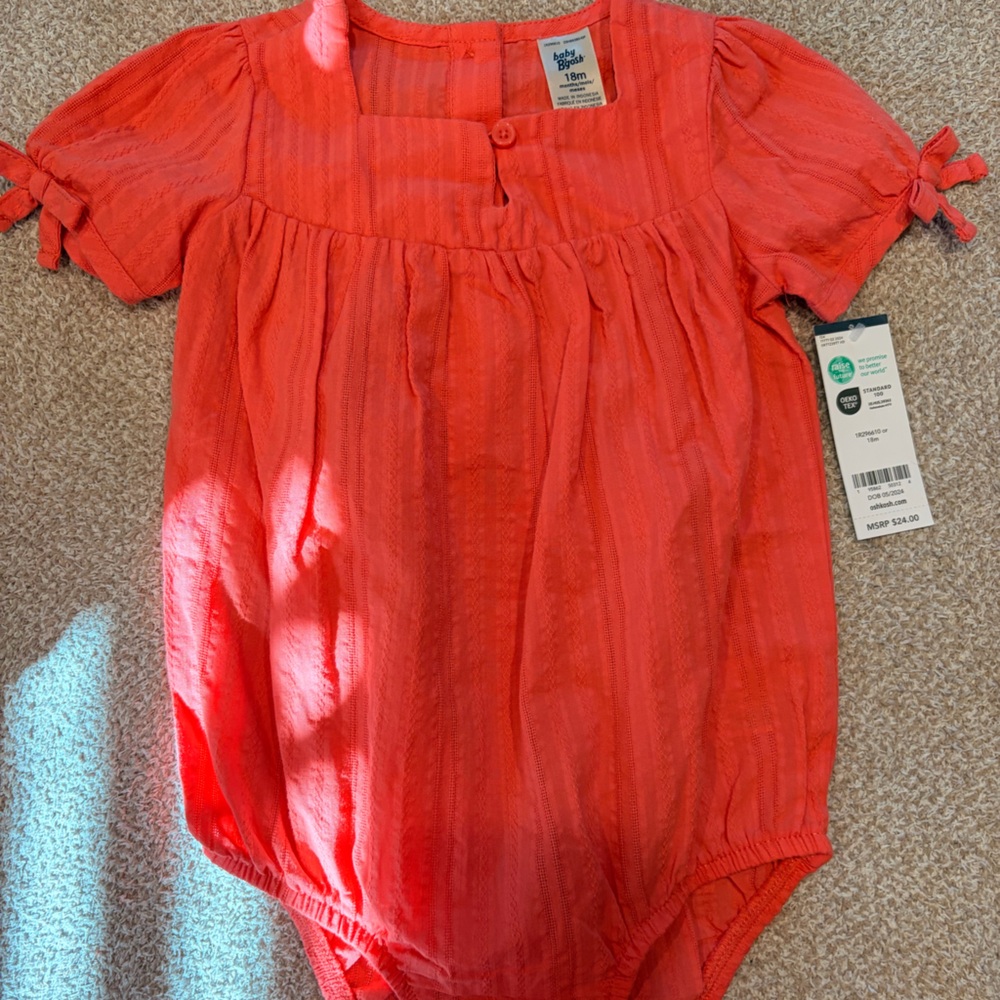 Baby bgosh Vibrant Coral Kids Blouse